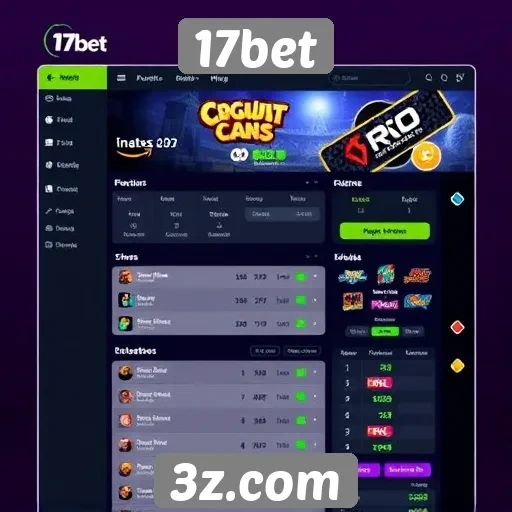 Análise da interface do usuário do site 17bet