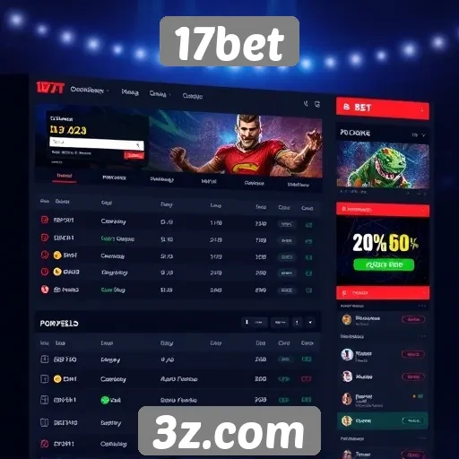 Interface do usuário e experiência no site 17bet
